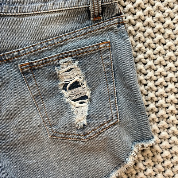 Minkpink Slasher Flick Distressed Denim Shorts - Picture 10 of 10